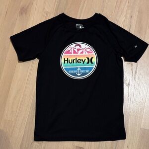 Hurley Black Tee with Vibrant Logo